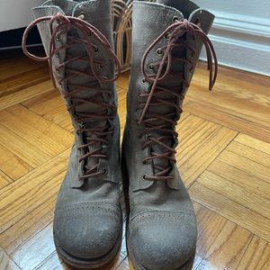 Vintage Shoe Company Brown Taupe Leather Boots size 8